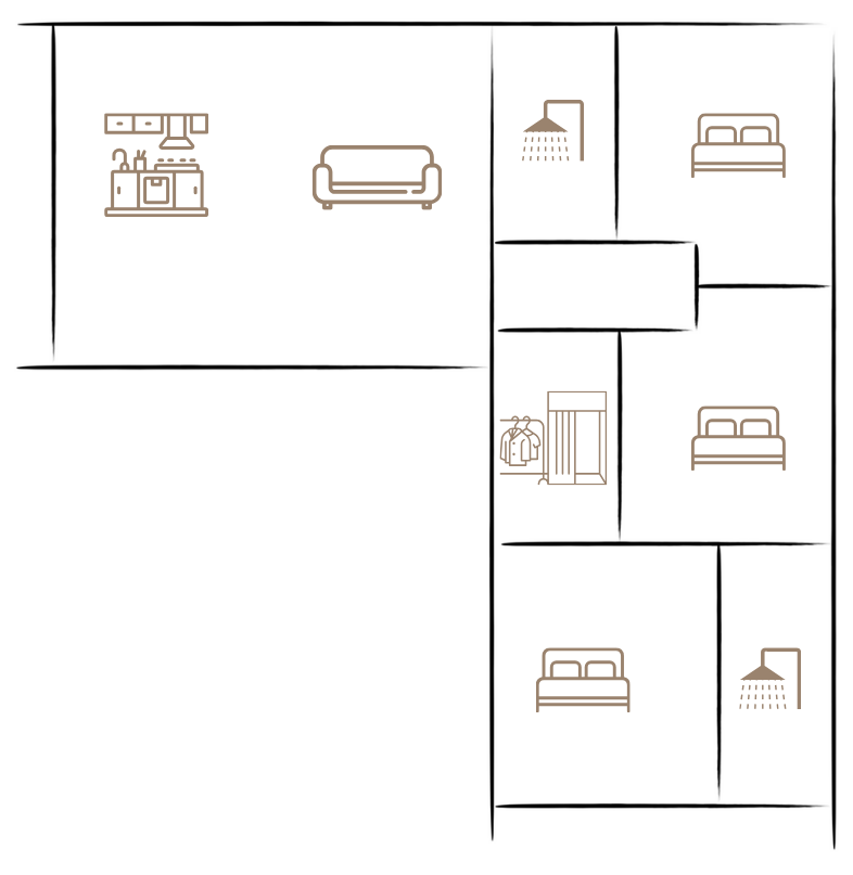 Plan schématique de la maison